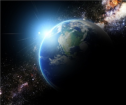 地球,陽光,星系,太空,美國宇航局