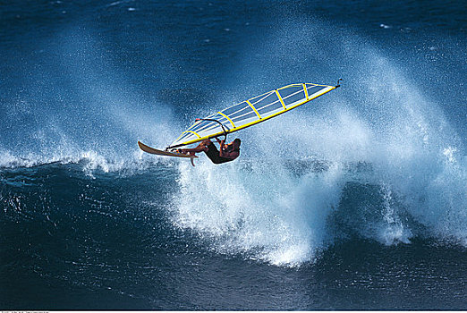 男人,帆板运动,毛伊岛,夏威夷,美国