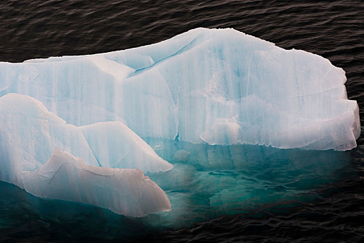 浮冰,俯拍,日光,特写,海峡,分隔,陆地,斯瓦尔巴特群岛,岛屿,挪威