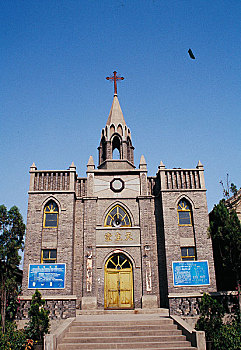 山西平遥古城天主教堂