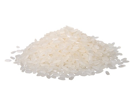 堆,米饭,隔绝,白色背景