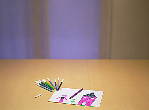 彩色,记号笔,桌上