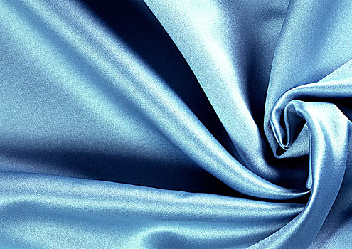 折,蓝色,绸缎,全画幅