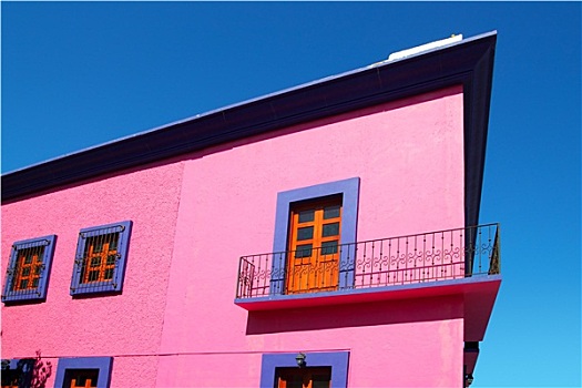 墨西哥,粉色,建筑外观,木质,门