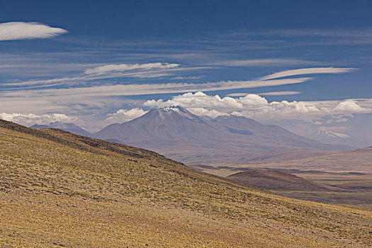 智利,阿塔卡马沙漠,泻湖,荒漠景观