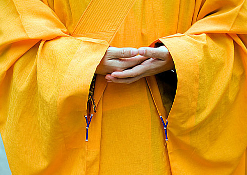 中国人,和尚,手,手指,特写,僧侣,祈祷