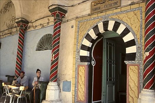 突尼斯,麦地那,露天市场,土耳其浴室,入口