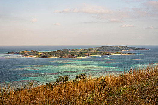 风景,蓝色泻湖,岛屿,斐济,大洋洲