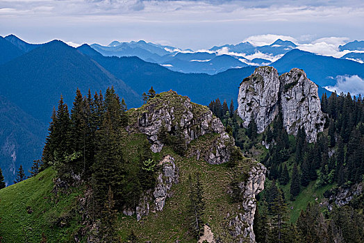 风景,阿尔卑斯山,靠近,乌伯阿玛高,巴伐利亚阿尔卑斯山,上巴伐利亚,巴伐利亚,德国