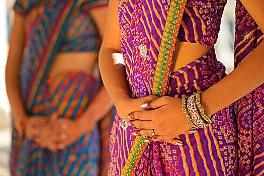 印度,女孩,传统服饰,乌代浦尔,拉贾斯坦邦,亚洲
