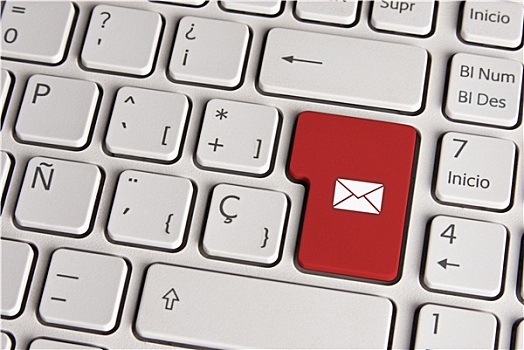 电子邮件,概念,邮件,信封,键盘,按键