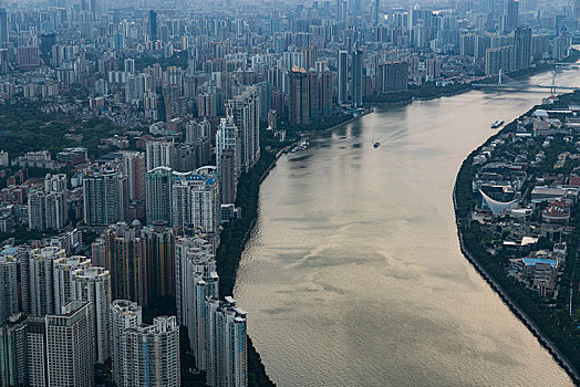 俯瞰广州城市全景