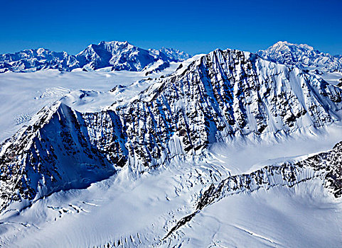 积雪,山脉,山,温哥华,克卢恩国家公园,育空,加拿大