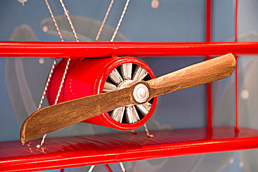 红色飞机,模型,螺旋桨
