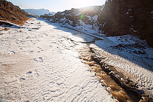 硫磺沟,雪山