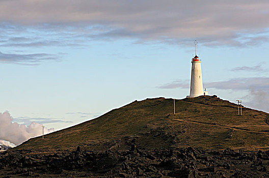 灯塔,雷克雅奈斯,半岛,冰岛