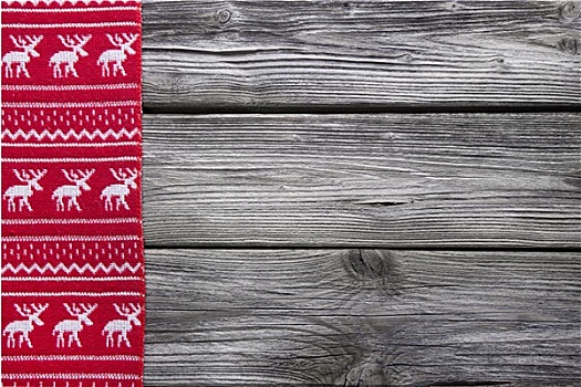 木质背景,红色,驯鹿,圣诞装饰