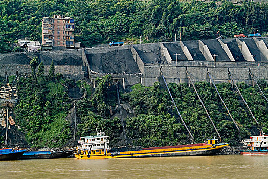 煤,存储,三峡,长江,中国