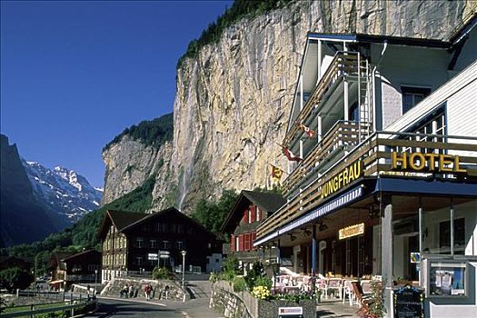 少女峰,酒店,劳特布龙嫩,瑞士