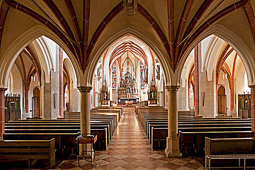 室内,教区教堂,上巴伐利亚,巴伐利亚,德国,欧洲