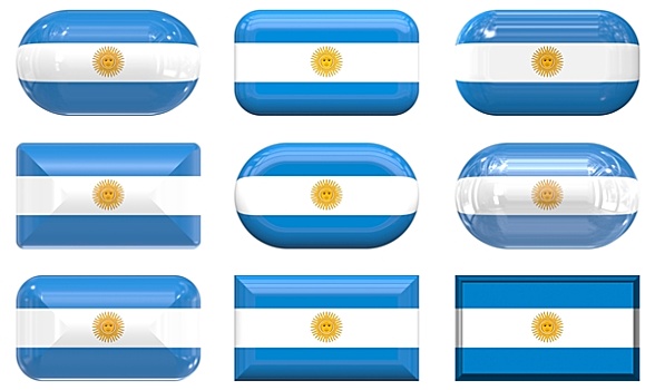 玻璃,扣,旗帜,阿根廷