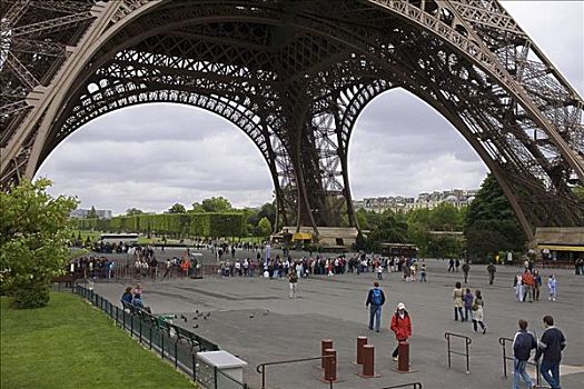 游客,塔,埃菲尔铁塔,巴黎,法国