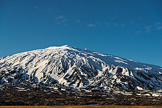 雪,顶峰,韦斯特兰德,冰岛,欧洲