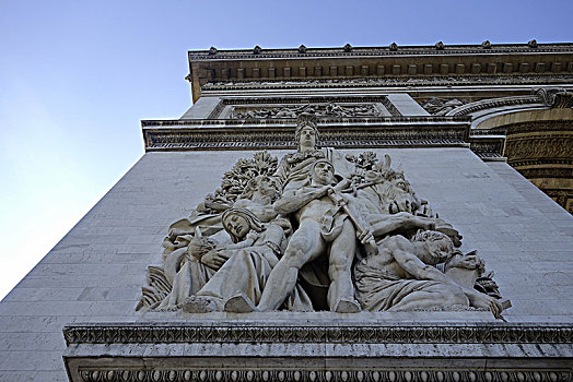 法国巴黎--凯旋门,浮雕