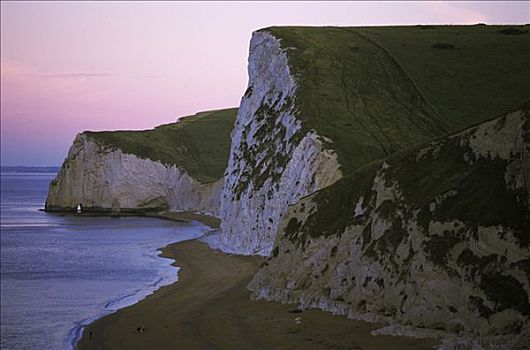 岩石构造,海滩,杜德尔门,英格兰