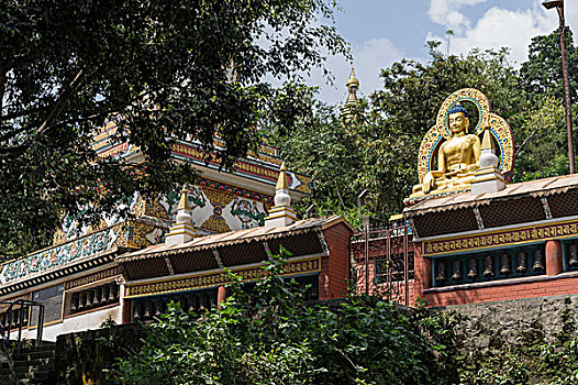 佛教寺庙,加德满都,尼泊尔