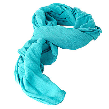蓝色,围巾