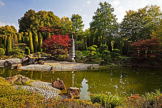 日式庭园,北莱茵威斯特伐利亚,德国,欧洲