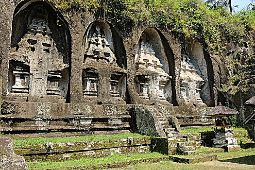 印度尼西亚,巴厘岛,乌布,场所,大,陵墓,雕刻,石头,10世纪,思考,墓穴,国王