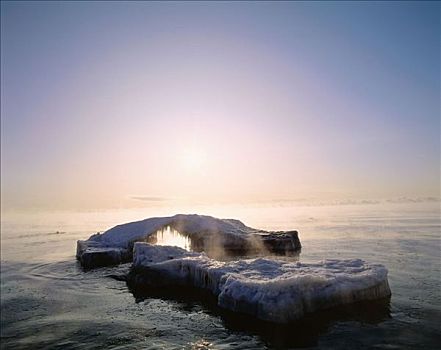 安大略湖,冬天,安大略省,加拿大