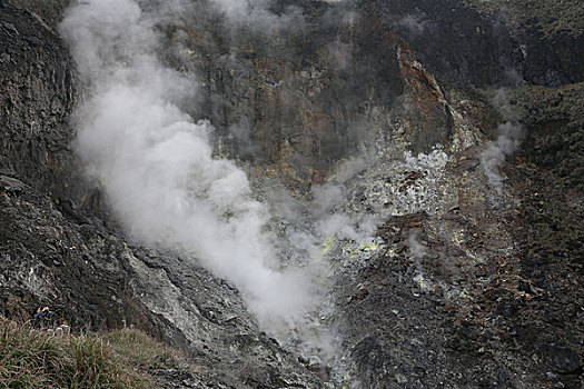 台北,阳明山,温泉,烟雾,硫磺