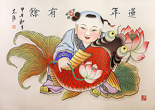 中国,木版年画,非物质文化遗产,传统,文化,画