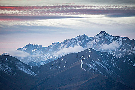 雾,上方,山顶