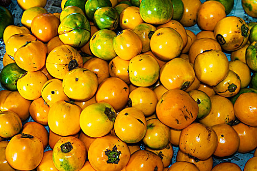 柿子,食品市场,沙捞越,马来西亚,婆罗洲