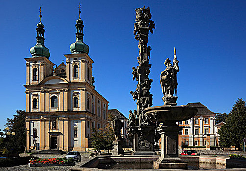 城市,教堂,北方,波希米亚,捷克共和国,欧洲