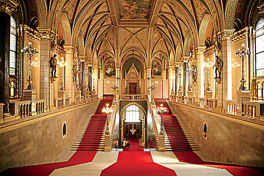 匈牙利,布达佩斯,国会大厦,室内