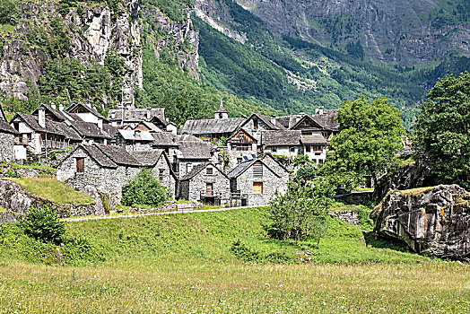 历史,乡村,提契诺河,瑞士,欧洲