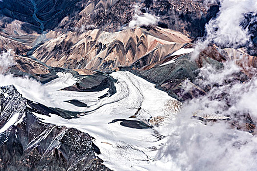 航拍雪山