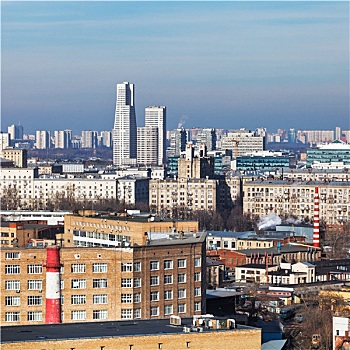 俯视,住宅区,莫斯科