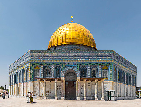 装饰,建筑,金色,圆顶,圆顶清真寺,圣殿山,老城,耶路撒冷,以色列,亚洲