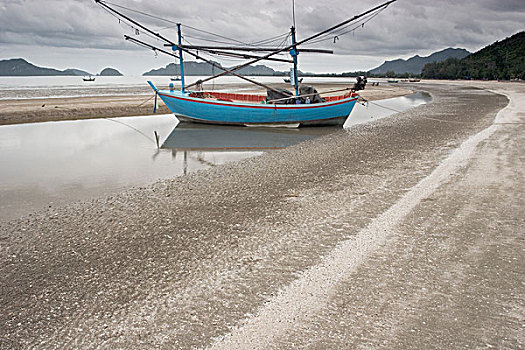泰国,渔船,海滩