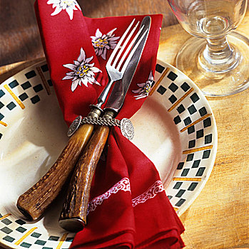 餐具,传统,布餐巾