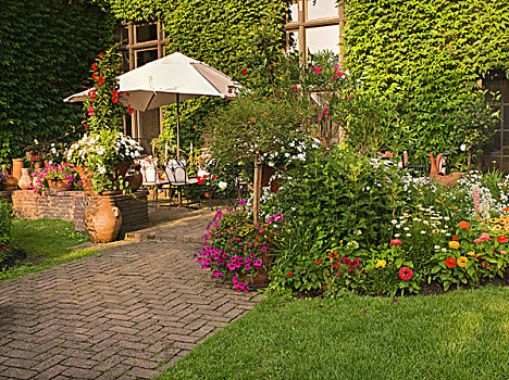 私人花园,内庭,家,多伦多,安大略省,加拿大