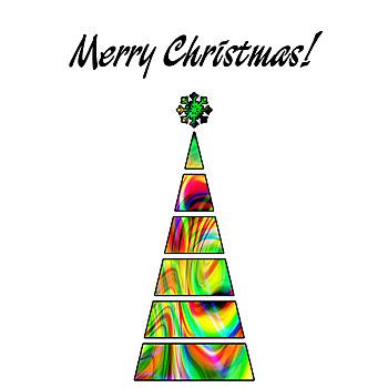 艺术,圣诞树,黄金,绿色,彩虹,彩色,抽象图案,隔绝,白色背景,背景