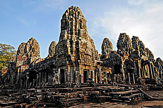 巴扬寺,庙宇,复杂,吴哥,寺院,收获,柬埔寨,亚洲