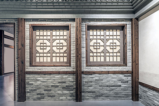 中式建筑传统格子窗,山东安丘齐鲁酒地酒文化博物馆